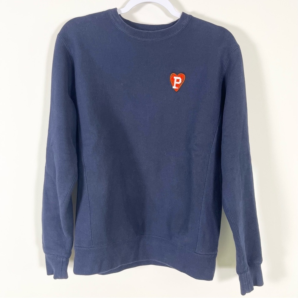 Portland Gear Womens Navy Blue Crewneck Sweater Heart “P” Comfy Size XS Basic